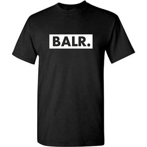 Balr Soccer Fan Logo T-Shirt Tee Mens Size KoPuYm overhemden(Small)