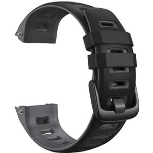 INEOUT Tweekleurige siliconen horlogeband Compatibel met Garmin Instinct/Instinct Tide/Instinct Solar/Instinct Tactical Band Hoge kwaliteit (Color : Coal Black, Size : Garmin Instinct)