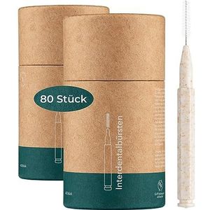 VIGOROUS® 80 stuks. Voordeelverpakking duurzame interdentale borstels - ISO 1, 0,4 mm - Tussentandenborstels voor grondige tandreiniging tussen de tanden - tandborstels - praktische tussenruimte