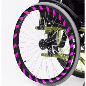 Silicium rolstoel duwt de wieldoppen, 1 paar 20/22/24 inch siliconen rolstoel duwrandhoezen(E,24in)