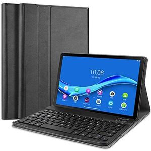 QYiiD Toetsenbord Case voor Lenovo Tab M10 HD (2nd Gen) Tablet TB-X306 2020 10.1"", Folio PU lederen hoes met magnetisch afneembaar toetsenbord (QWERTY) voor 10.1"" Lenovo Tab M10 HD (2nd Gen), Zwart