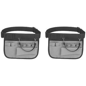 Verpleegkundigen Pouch Heuptas Verstelbare Fanny Pack Pouch Oxford Doek Paars, Set van 2 (grijs), 26.5x21cm