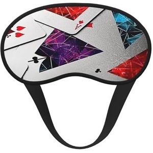 Veelhoekige speelkaarten, slaapmasker, zacht, comfortabel oogmasker met verstelbare riem, verduisterend, oogslaapschaduwhoes voor vrouwen, meisjes, mannen, reizen, yoga, dutje in ploegendienst