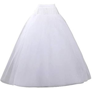 40 inch onder gekleed gezwollen rok, petticoats voor dames hoepelloze petticoat crinoline rok 4 lagen lengte baljurk slips voor trouwjurk voor thuis