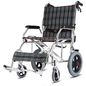 Rolstoel, opvouwbare oude man met zittende handmatige rolstoel, draagbare handicap opvouwbare kleine wiel lichte reisrolstoel oudere rolstoel, draagbare