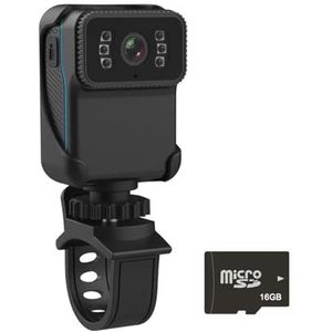 Draagbare DV-camera High Definition Infrarood Nachtzicht Sportcamera Met Hotspot Camera 1080p High-definition Waterdichte Autorecorder(Camera 16G card)