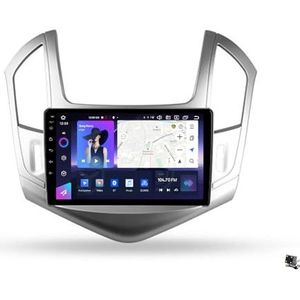 ZWCLSH QLED-schermupgrade Android 13 autoradio met Carplay en Android Auto, Bluetooth 5.0, 9 inch touchscreen, SWC back-upcamera, AM/FM autoradio, compatibel met Chevrolet Cruze 2012-2015,4NF