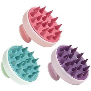 3 haarwashulpmiddelen for de hoofdhuid, haarmassage, haarkam, haarborstel, stimulator, siliconen kam, haargrijper / 1