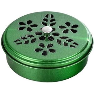 Draagbare Mosquito Wierook Houder Vintage Patroon Coil Wierook Doos Klassieke Ontwerp Wierook Brander Sandelhout Mosquito Wierook Houder Outdoor Stijl Vissen Mosquito Wierook Doos Voor Thuis Outdoor