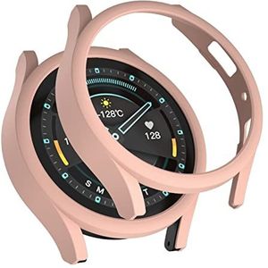 Watch Case BZN for Samsung Galaxy Watch5 40 / 44mm Brandstofinjectie Hollow Watch Beschermhoes (Groen) (Rose Goud) (Zilver) enz. (Color : Pink)