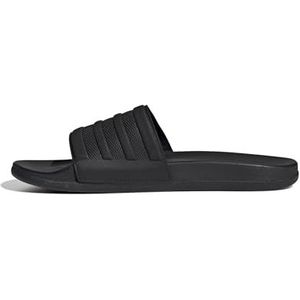 adidas Unisex Adilette Comfort Slide Sandal, Core Black/Core Black/Black, 4 US Men