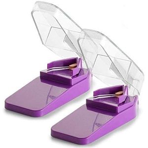 Pil Splitters en Pill Cutters - (Pack van 2) met V-greep voor grote en kleine medicijnen - Gemakkelijk te snijden pillen, Splitter | Cutter en Crusher met pil houder geval
