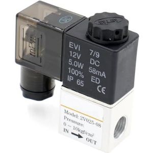 12V 24V 220V Pneumatische Elektrische Magneetventiel 2 Positie Poort Normaal Gesloten Lucht Magnetische Klep 6mm 8mm Slang Geschikt voor kleine ruimtes(10mm-10mm Barb,DC24V)