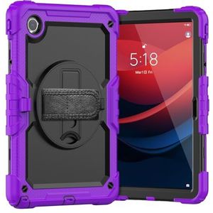 Tablet PC-hoes Compatibel met Lenovo Tab M11 TB330FU/TB331FC hoes met schermbeschermer, schokbestendige, robuuste hoes 360° draaibare handriem/standaard Compatibel met Lenovo Tab M11 11 inch (2024) Be