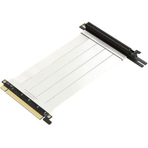 LINKUP - Ultra PCIe 4.0 X16 Riser Kabel [RTX4090 RX6950XT x570 B550 Z690 Getest] Afgeschermd Verticaal Gemonteerd Gaming PCI Express Gen4┃Linker Hoekcontactdoos (15cm) Gen 3.0 Compatibel┃Wit