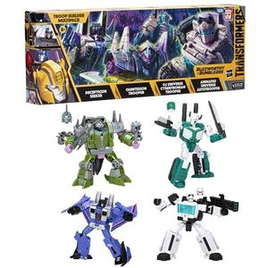 Transformers Toys Buzzworthy Bumblebee Troop Builder Multipack met 4 Transformer-figuren, actiefiguren voor jongens en meisjes vanaf 8 jaar