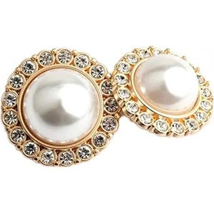 Button， Knopen Naaien Crafts， 10 Stuks 15/20/25 Mm Mode Parel Knoppen for Kleding Vrouwen Diy Naaien Accessoires Knoppen for jasje Shirt(Golden,25mm)