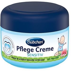 Bübchen Verzorgende crème, gevoelige lichaams- en gezichtscrème voor de zachte babyhuid, met amandelolie, hoeveelheid: 1 x 75 ml