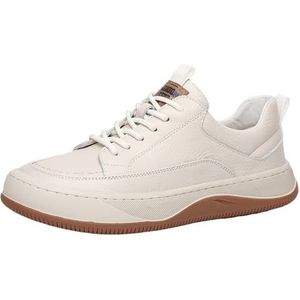 Sekiueo Herensneakers Casual Zakelijke Leren Wandelschoenen Comfortabele Zachte Zool Voor Op Kantoor,Beige,38 EU