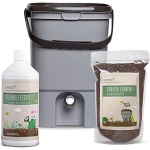 Bokashi composteerbak starterset - origineel Japans ontwerp + Bokashi Activator voor compost + actieve micro-organismen+ Bokashi brochure