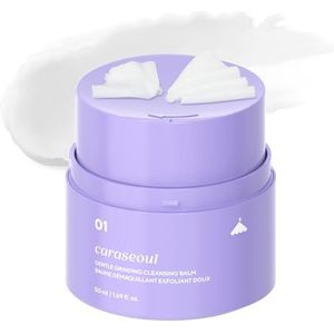 Caraseoul Gentle Grinding Cleansing Balm Make-Up Remover Met BHA Salicylzuur & Bakuchiol, Vegan, Niet-Vette Textuur, Travel Size, Koreaanse Huidverzorging, Voor Alle Huidtypes (50ml/1.69 Fl.Oz)
