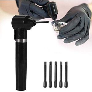 Tattoo kleuren pigmentmixer, pigmentmixer, tattoo-inkt kleurblender, permanente make-up tools, pigmentmixer met 5 stuks mixersticks (zwart)