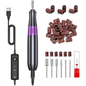 Elektrische nagelvijl, Beaulush 35000 RPM elektrische nagelboor, professionele manicuremachine, nagelschuurmachine, freesset, salongereedschap for het verwijderen van gel voor zowel natuurlijke als ku