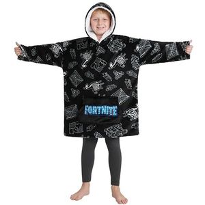 FORTNITE Deken/hoodie voor jongens, tieners, 14+, draagbare deken van fleece, extra lang