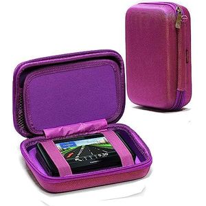 Navitech Paars GPS Hoes - Compatibel met de Garmin DriveSmart 55 MT-D 5.5 inch Sat Nav
