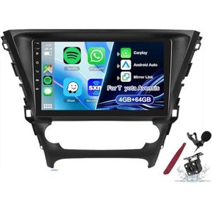 Android 15 Autoradio voor T-oyota Avensis (2015-2018) 9 inch 2K Touchscreen 2000 * 1200 Android Head Unit Multimedia Speler met Carplay GPS Navi BT 5G WiFi DSP SWC,Y2