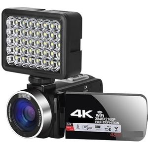 Videocamera, UHD 4K Vlog Video Camera's Live Streaming Webcam Outdoor Digitale Camcorder Draagbare Blogger Recorder 18X(32G SD Card,NA-U800-LO)