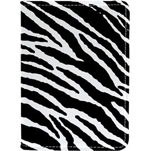 Paspoorthouder Cover Case PU Lederen Reisdocumenten Organizer Protector Animal Skins Zebra Print, Meerkleurig, 10x14cm/4x5.5 in