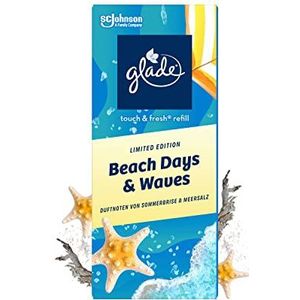 Glade Touch & Fresh (Brise One Touch) navulling, luchtverfrisser minispray, Beach Days & Waves, per stuk verpakt (10 ml)