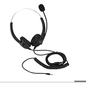 PC callcenter-headset, computer-telefoonhoofdtelefoon rekbare hoofdband met ruisonderdrukkende microfoon, verliesloos geluid, compatibel met computer, telefoon, desktopbox(3,5 mm plug)