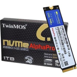 TwinMOS NVME1TB2280AP 1TB 3600-3250MB/s M.2 SSD harde schijf