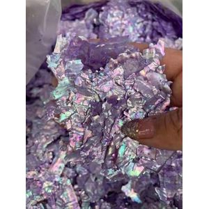 5g/zak Natuurlijke Abalone Schelp Onregelmatige Holografische Nagel Glitter Slice Nail Art Accessoire 3D Charm Decoratie Dunne Glitter Vlok-PD-0194-5