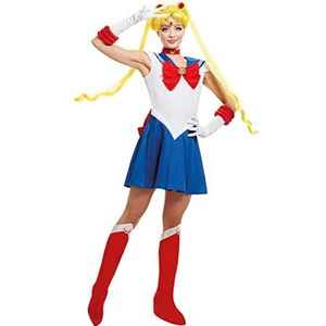 Funidelia | Moon kostuum - Sailor Moon OFFICIËLE voor vrouwen Anime - Kostuum voor Volwassenen, Accessoire verkleedkleding en rekwisieten voor Halloween, carnaval & feesten Maat - S - Blauw
