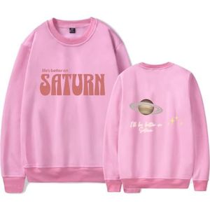 IZGVLELIHN SZA Sweatshirt Better On Saturn Merch Mannen Vrouwen Mode Trainingspak Unisex Jongens Meisjes Trend Lange Mouw Truien, roze, 4XL