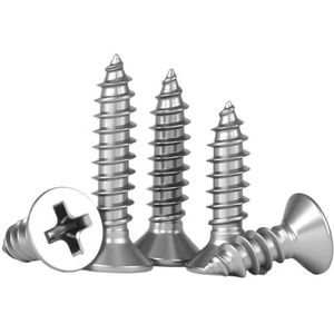 304 roestvrij staal kruiskop verzonken platkop zelftappende houtschroeven for meubels(18mm,M6 (10pcs))