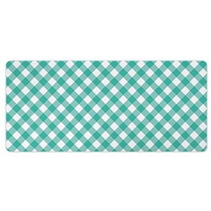 Groen Wit Plaid Kerst Mode Bureau Muismat Antislip Gaming Muismat Accessoires Decor 40x90cm