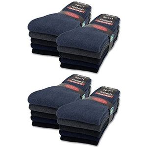 10 | 20 | 30 Paar Sportsokken Tennissokken Werksokken Heren Dames Katoen 10100 (20 paar Kleuren mix 47-50)