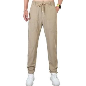 Manzera Stretch Cargo Pants, Mencomfy Cargo Pants, Multipants - High Stretch Multi-pocket Durable Cargo Pants(Khaki,32)