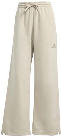 adidas Mujer ALL SZN FLEECE LOOSE WIDE LEG PANTS, Crystal Linen, L