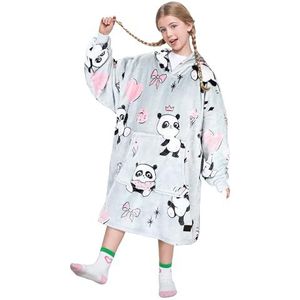 Catalonia Classy Oversized sherpa hoodie-deken, groot sweatshirt met capuchon voor vrouwen, zachte, gezellige warme draagbare dekens met capuchon en voorvak voor volwassenen, tieners, meisjes en