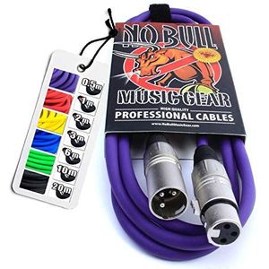 Microfoon Lood/Kabel (Mannelijk - Vrouwelijk XLR) 0.5m 1m 2m 3m 6m 10m 20m Levenslange Garantie Purple: 2m / 6ft