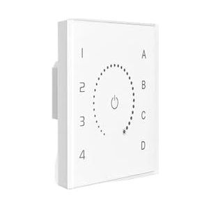 Touch-Screen DALI Type 86 Wand DIM CT RGB RGBW Switch Controller Voeding Bus; Toetsenschakelaar LED-licht DALI Dual Groep (EDT1)