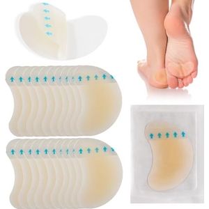 20 stuks blisterpleisters, verbanden, onzichtbare blisterpleisters, hydrocolloïde blisterkussen, gelblisterbeschermers, waterdicht voor hiel en beschermhuid, snellere genezende wond