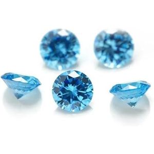 500 stuks 1,0~3,0 mm ronde zirkoon losse zirkonia steen 5A CZ synthetische edelstenen groene zee blauwe koffie rhodoliet tanzanite kleur-zeeblauw-1,0 mm 500 stuks