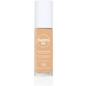 Charlotte Make Up - Vloeibare biologische foundation – tint: roze beige – uniform en onthult de glans van de teint – dekt onvolkomenheden – natuurlijke matte afwerking – huideffect – 30 ml