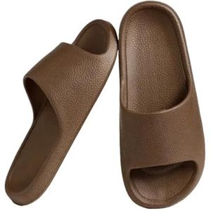 UBOHUZ Vrouwen Slippers Zomer Platte Lichtgewicht Thuis Badkamer Slippers Comfort Koppels Indoor Slides Douche Schoenen Voor Badkamer, Zwembad, Koffie, 42-43